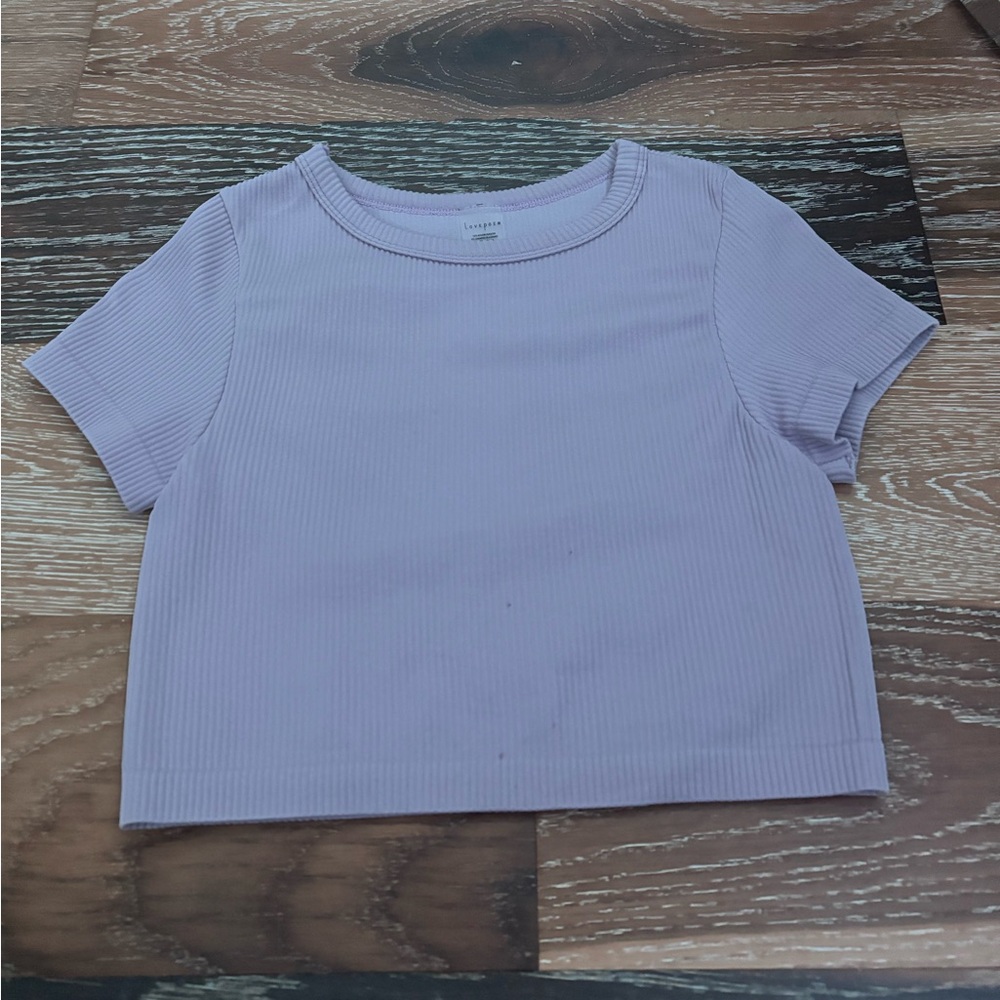 Lavender Ribbed Kids T-Shirt